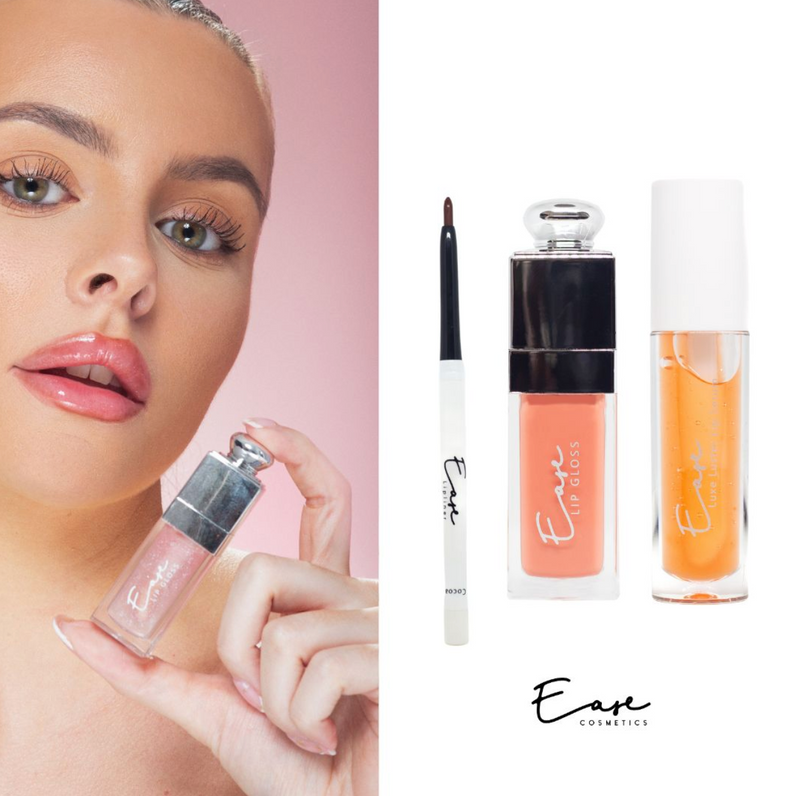 Lip product bundle with gloss, serum & lipliner