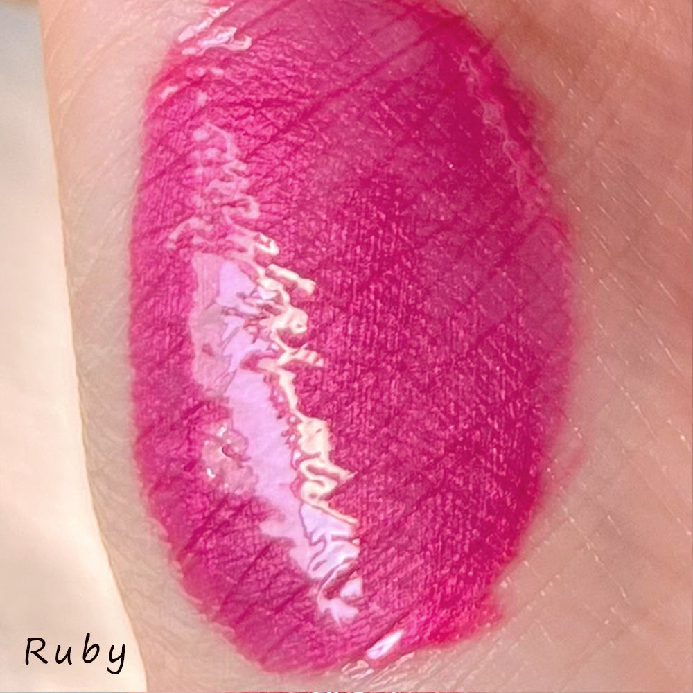 Ruby Shade Smooth glide lip gloss with rich pigment UK