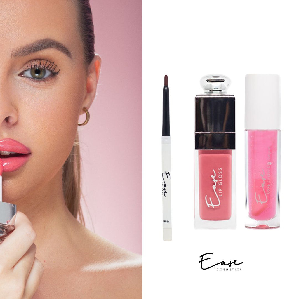 Chic lip bundle UK with lip gloss, lip serum and lipliner