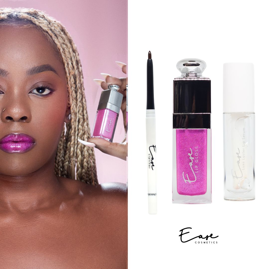 Luxe Lip Bundle UK with lip gloss, lip serum and lipliner