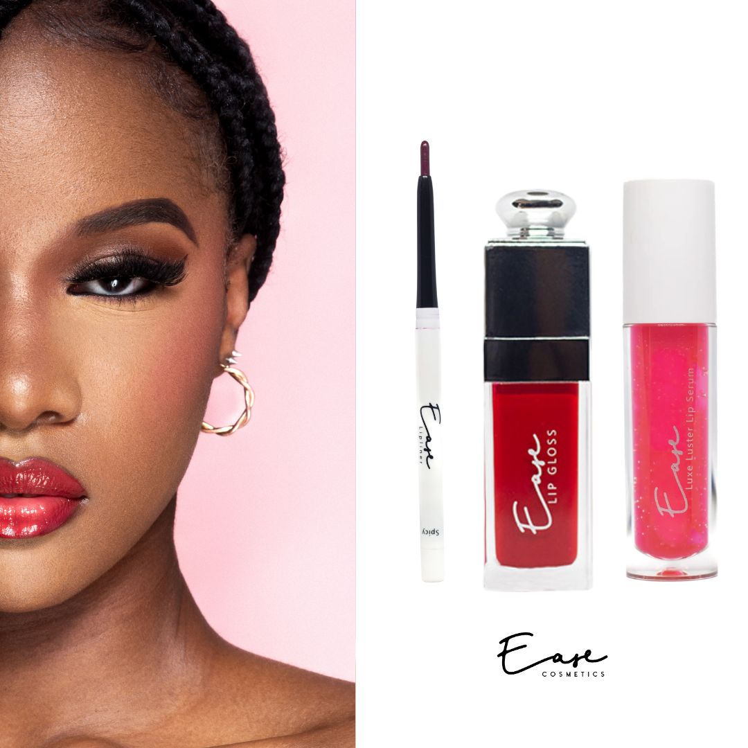 Radiant lip bundle UK with lip gloss, lip serum and lipliner